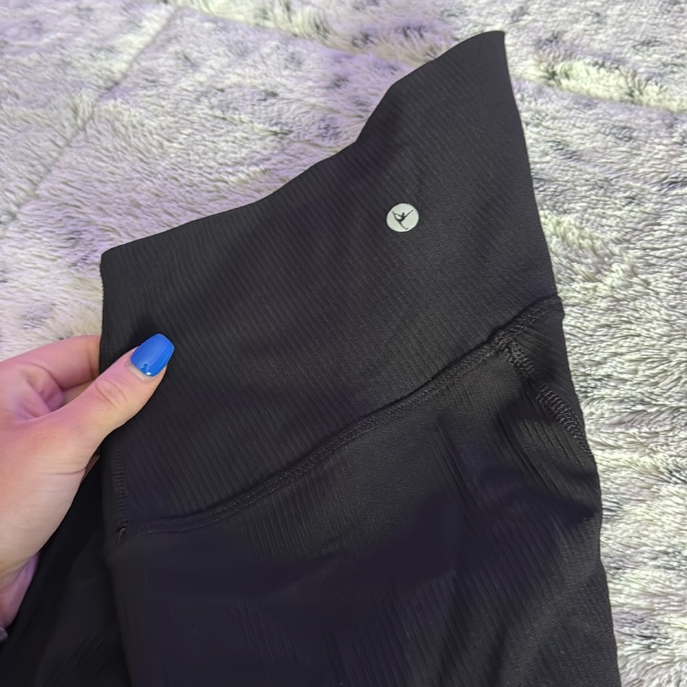 Fabletics, black rib leggings